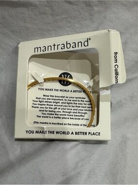 BRAND NEW but ripped packaging MantraBand Gold Inspirational Bracelet